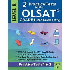 (영문도서) 2 Practice Tests for the Olsat Grade 1 (2nd Grade Entry) Level B: Gifted and Ta... Paperback, Origins Publications, English, 9781948255622