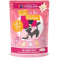 WERUVA 凱特美廚貓咪主食餐包-牛肉鮭魚口味 無穀保濕配方 方便滑動式餐包, 85g, 12個, 快打小旋喵主食肉醬牛肉湯+牛肉+鮪魚+鮭魚