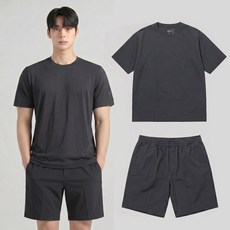 K2 에어로 남성 우븐 경량 반팔 반바지 트레이닝복 여름 세트
