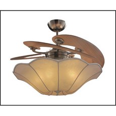 VENTO 芬朵精品吊扇 美好年代系列 BELLE EPOQUE 56吋遙控型, 深色桃花心木 繡花燈罩