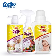 Castle家適多嬰兒清潔組：玩具衣物奶瓶洗潔液、蔬果奶瓶清潔噴霧、衣物防護洗潔精，全方位呵護寶寶健康, 1個