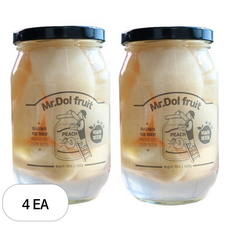 미스터돌 백도복숭아 병조림, 4개, 500g