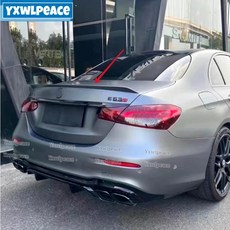 벤츠 E클래스 W213 스포일러 16-21년 E200 E300 E320 E63 ABS 리어 트렁크 립 호환, 카본 룩, 카본 color