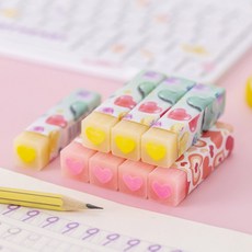 3 개/몫 크리 에이 티브 지우개 학생 시험 연필 지우개 편지지 그림 스케치 지우개 학교, love 3pcs