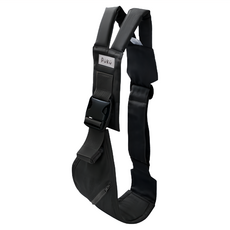 PUKU 藍色企鵝 Hugme 抱抱斜肩揹帶 加厚分肩設計 減壓更舒適 前後無段式雙調節 雙重防掉安全繩, 1條, 黑色