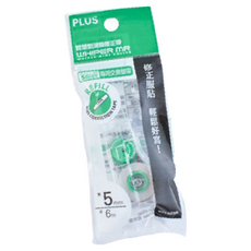 PLUS 普樂士 MR 修正帶 智慧型滾輪修正帶 補充帶, 1個, 替換帶 綠 袋裝 605R