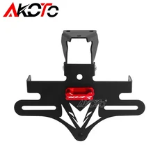 존텐스 703 R 오토바이 스테인리스 스틸 리어 번호판 홀더 브래킷 라이트 테일 타이디 제거기, 05 703RR-Red