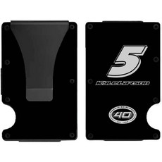 Sparta Pewter Kyle Larson #5 NASCAR 이름 및 번호 에칭 블랙 알루미늄 컴팩트 지갑