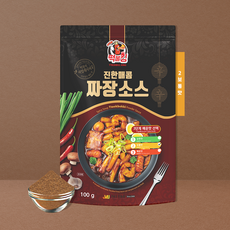 [떡불킹] 짜장 떡볶이 분말 소스 가정용 2단계 보통맛, 100g, 1개