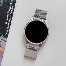 Womens9999 Galaxy Watch 4/5 兼容皮革 Milenise 編織單環錶帶 + 錶殼套組, 5號 米蘭式錶環(星光), 44mm, Watch 4硬殼(星光)