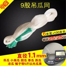 種瓜豆角弔瓜絲瓜苦瓜黃瓜百香果專用網植物爬藤網種植網攀爬農用TJBZ, 6*100粗9股【孔25吊瓜】, 1個