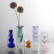 인테리어 꽃병 디자인 소품 대형 디자인꽃병 유리화병 세라믹 사각 디자인화병 오브제 투명, 1. A타입, 1개