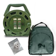 電精靈 陸戰隊捲盤式2.0/3C電纜輪座延長線 轉接頭 收納袋 30尺DL-330A 露營必備好收納, 1個, 30尺