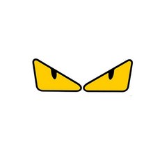 차량용 고양이눈 반사 튜닝 데칼 좌우 세트 aas+8777qK, 핫핑크옐로우