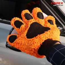 세차장갑 극세사 차량용 세정용품 발모양 디자인