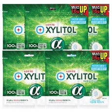 롯데자일리톨 알파 오리지날 껌 리필, 102g, 5개