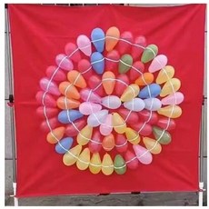 풍선 다트판 부직포 보드판 80cm 던지기 게임 원형 터뜨리기 행사, 1개, E_1.5x1.5m 대형 원형