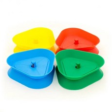 삼각형 모양의 카드 홀더 포커 좌석 보드 게임 노인 스탠드 손, 1개, 색상: 1. 4pcs set