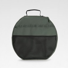 加厚耐磨烤盤收納袋 韓式燒烤盤專用 42公分軍綠色 網兜提把設計, 軍綠,42公分, 1個