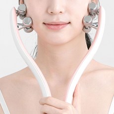 루미누보 EMS 페이스롤러 마사지기, LN-BD001, 핑크화이트
