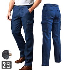 1+1 웨어몬 윈드 스판 작업청바지 면 데님 건빵 카고 포켓 WF