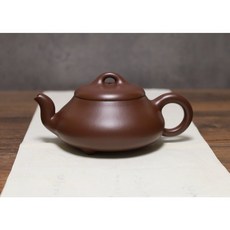 樂陶軒 陳保利 原礦紫朱泥 漢棠石瓢紫砂壺 330cc 宜興名家手工壺 實用收藏皆宜, 1個