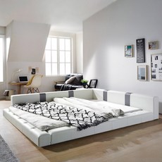 젠티스 베스트 슈퍼싱글 침대프레임 콜렉션 (매트선택), K. 스퀘어 클래식 (화이트) (프레임+더즐립 Z3)