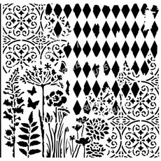 ST-DOT-0114型染版(Stencil)-蝶古巴特diy-簍空模板-塗鴉模版-繪畫模版, 1個, DOT-0114