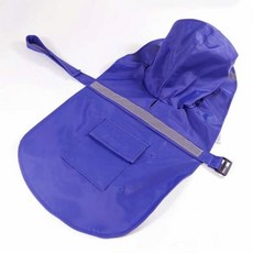 【摩達客】寵物大狗小狗透氣防水雨衣(藍色/反光條/五種尺寸可選) 黃金拉拉哈士奇, 1個