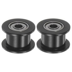 uxcell 2GT 아이드라 풀리 3mm 구멍 지름 13mm 외경 알루미늄제 치아 없음 6mm 폭 벨트 호환 3D 프린터 CNC 기계 액세서리 2개 세트 검정, uxcell 2GT 아이드라 풀리 3mm 구멍 지름 1