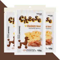 더독 치킨치즈 슬라이스, 치즈+치킨, 100g, 3개