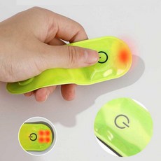 올샵 LED 마그네틱 점멸 반사 안전 클립 마그네틱 클립, 02LED안전클립-형광