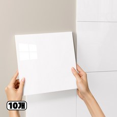 에이제이케이 붙이는 벽지 폼블럭 데코 대리석 타일시트지, 10개, 클래식 화이트