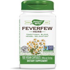 Nature's Way 然萃維 小白菊葉380mg素食膠囊, 100顆, 1罐