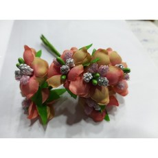 新小朵大花蕊圓滿花1把5朵*4 乾燥壓花材料包 台灣現貨速發 DIY手工藝品裝飾 圓滿花, 橘色