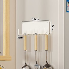 冰箱置物架 廚房收納架, 1個, 磁吸六鈎白,標準