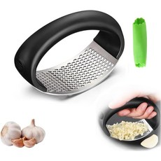 스테인리스 스틸 마늘 프레스 로커 휴대용 수동 분쇄기 및 분쇄기와 필링 드럼 가정용 주방을 위한 간편한 가공, 1개