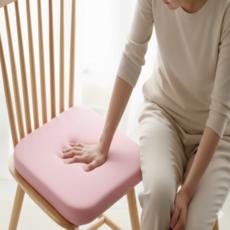 아크배라 메모리폼 체중분산 의자방석 쿠션, 핑크