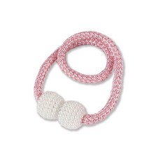 磁吸珍珠窗簾綁帶 免安裝 可調節, 2個, 櫻花粉