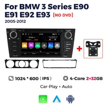 자동차 지능형 시스템 멀티미디어 BMW 3 시리즈 E90 무선 카플레이 와이파이 라디오 스테레오 7 인치 IPS, 01 4core 2 32GB camera