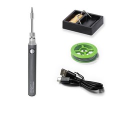 YANGSANRUI USB充電電烙鐵 便攜式焊接工具, 1套, 灰色 無線烙鐵筆