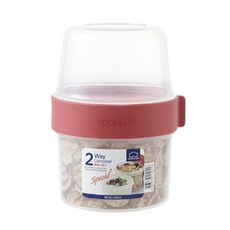 樂扣樂扣 2way 分隔保鮮罐, 1個, 360ml+310ml(紅), 紅, 360ml