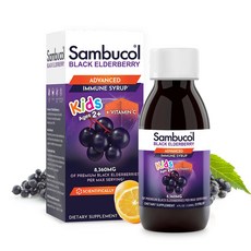 삼부콜 블랙 엘더베리 시럽 용 - 엘더베리 시럽 비타민 Sambucol Black Elderberry Syrup for s - s Elderberry Syrup Added, 1개