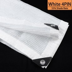 테라스 펜스 난간 가림막 튼튼한 울타리형 차단막 흰색 HDPE 태양 그늘 그물 안티 UV 야외 캐노피 꽃 정원 즙이 많은 식물 커버 여름 전망대 발코니 음영, 1mx1m, 4PIN-White Net