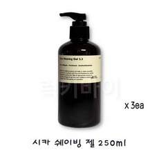레이지소사이어티 시카 쉐이빙젤 2.3 + 펌프, 250ml, 3개