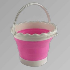 접이식 미술물통 자바라 대용량 물통 랜덤색상 원형, 본상품