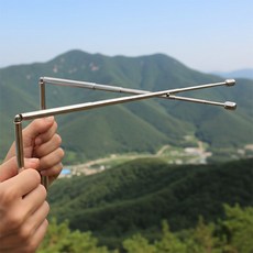고감도 수맥봉 엘로드 풍수지리 지하수 탐사봉, 실버, 1세트