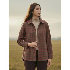 [국내매장 정품] [PAT여성] 우븐 패딩 후드 체크 셔츠 1J81531 622441