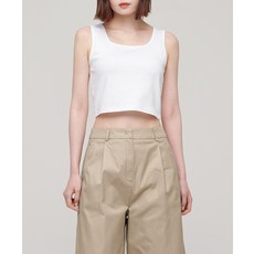 무신사스탠다드 WOMAN 여성 크롭 탱크 탑 화이트 MWBTE3Z03-WH