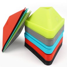 컬러 삼각 접시콘 삼각접시콘 반환점꼬깔콘 축구연습 드리블트레이닝 체육놀이, 1개, 검정